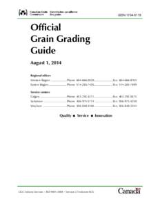 ISSN[removed]Official Grain Grading Guide August 1, 2014