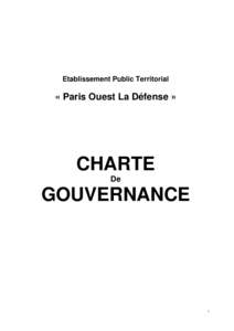 Etablissement Public Territorial  « Paris Ouest La Défense » CHARTE De