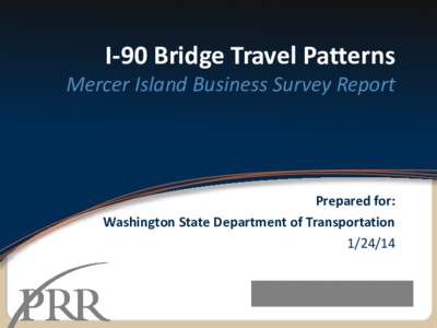 Mercer Island Travel Survey Report