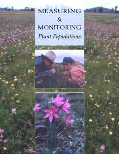 MEASURING & MONITORING Plant Populations  COVER PHOTOS