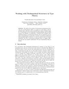 Logic / Type theory / Metalogic / Structure / Interpretation / Subtype polymorphism / Sheaf / Function / Unification / Mathematics / Mathematical logic / Model theory