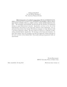 Abstract Submitted for the DFD12 Meeting of The American Physical Society Hydrodynamics of confined suspensions NICOLAS DESREUMAUX, ESPCI, University Pierre et Marie Curie, RAPHAEL JEANNERET, ESPCI, JEANBAPTISTE CAUSSIN,