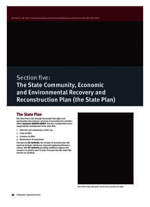Section five: The State Community,Econonmic and Environmental Recovery and Reconstruction Plan (State Plan)  Section five: The State Community, Economic and Environmental Recovery and Reconstruction Plan (the State Plan)