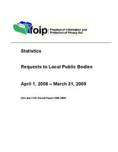 [removed]FOIP Request Statistics - Local Public Bodies
