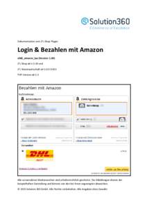 Dokumentation zum JTL Shop Plugin:  Login & Bezahlen mit Amazon s360_amazon_lpa (Version: 1.04) JTL Shop ab V.3.19 und JTL Warenwirtschaft ab V