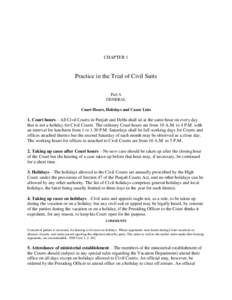 CHAPTER 1 Ch. 1 Practice in the Trial of Civil Suits Part A]