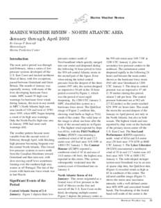 Marine Weather Review  MARINE WEATHER REVIEW - NORTH ATLANTIC AREA January through April 2002 By George P. Bancroft Meteorologist