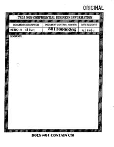 8EHQ-11-18321A  TSCA 8(e) Notice