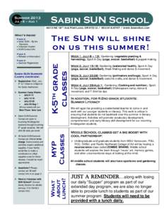 Summer camp / The Sun / University of Northern Colorado
