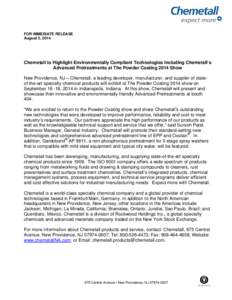 Microsoft Word - Powder Coating Show Press Release FINAL 07_15_2014.doc