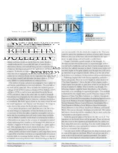 Volume[removed]June[removed]BULLETIN LIMNOLOGY AND OCEANOGRAPHY  BOOK REVIEWS