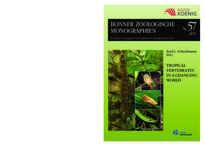 Zoologisches Forschungsmuseum Alexander Koenig (ZFMK) Ornithologie Adenauerallee 160, D[removed]Bonn, Germany Druck: ISBN: [removed] ISSN 0302-671X