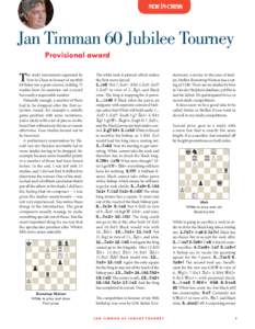 A  Jan Timman 60 Jubilee Tourney Provisional award  T