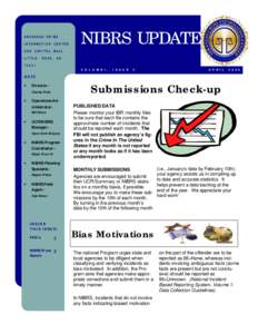 ARKANSAS CRIME INFORMATION CENTER ONE CAPITOL MALL LITTLE  NIBRS UPDATE