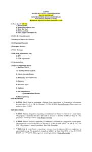 AGENDA BOARD OF COUNTY COMMISSIONERS June 10, 2014 8:00 AM COMMISSIONERS ROOM COURTHOUSE WILLISTON, NORTH DAKOTA BOARD OF EQUALIZATION CONTINUATION