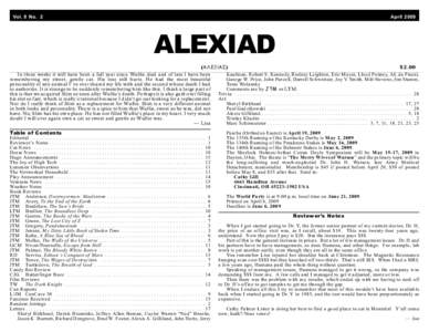 Vol. 8 No. 2  April 2009 ALEXIAD (!7+=3!G)