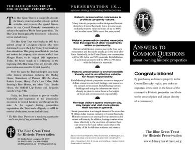 Historic preservation / National Register of Historic Places / Historic districts in the United States / Kentucky Heritage Council / Designated landmark / State historic preservation office / Georgia Trust for Historic Preservation / National Trust for Historic Preservation