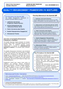 HERIOT-WATT UNIVERSITY ACADEMIC REGISTRY LEARNING AND TEACHING BRIEFING PAPER 4