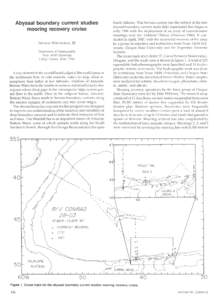 Abyssal boundary current studies mooring recovery cruise THOMAS WHITWORTH, III Department of Oceanography Texas A&M University