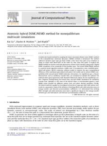 Journal of Computational Physics[removed]–1400  Contents lists available at ScienceDirect Journal of Computational Physics journal homepage: www.elsevier.com/locate/jcp