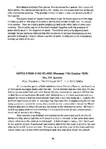 One sample contained five species, five contained four species, four contained three species, five contained two species, four contained one species and five contained only invertebrate material. The greatest number of s