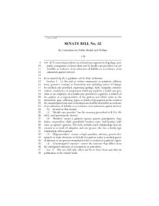 Session ofSENATE BILL No. 32 By Committee on Public Health and Welfare