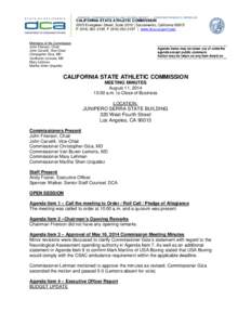 Andy Foster / California State Athletic Commission / Agenda / Meetings / Parliamentary procedure