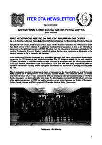 ITER CTA NEWSLETTER No. 8, MAY 2002 INTERNATIONAL ATOMIC ENERGY AGENCY, VIENNA, AUSTRIA ISSN 1683–0555
