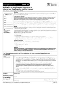 Form 3g Application For Replacement Premises Cat1