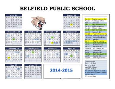 BELFIELD PUBLIC SCHOOL July 14 Su M Tu[removed]
