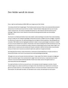 Den Helder wendt de steven  Voor u ligt het coalitieakkoord[removed]voor de gemeente Den Helder. Het akkoord heeft als titel gekregen: “Den Helder wendt de steven” Dat is niet verwonderlijk omdat dit akkoord een tr