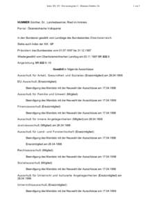 Index XX. GP - Personenregister C - Hummer Günther, Dr.  HUMMER Günther, Dr., Landesbeamter, Ried im Innkreis Partei: Österreichische Volkspartei In den Bundesrat gewählt vom Landtage des Bundeslandes Oberösterreich