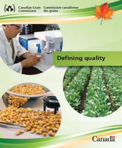 Defining quality  The Canadian Grain Who we are The Canadian Grain Commission