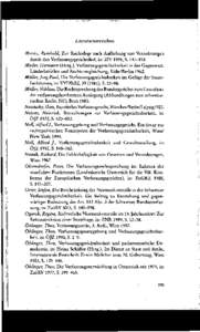 Literaturverzeichnis Moritz, Reinhold, Zur Rechtslage nach Aufhebung von Verordnungen durch den Verfassungsgerichtshof, in: ZfV 1995, S[removed]Mosler, Hermann (Hrsg.), Verfassungsgerichtsbarkeit in der Gegenwart. Län