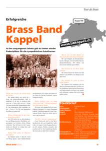 Tour de Brass Erfolgreiche Kappel SO  Brass Band