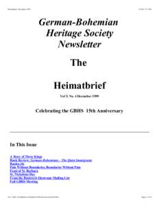 Heimatbrief, December[removed]:27 PM German-Bohemian Heritage Society
