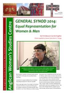 Anglican Women’s Studies Centre  The Anglican Church in Aotearoa New Zealand and Polynesia June 2014 Volume 4, Issue 5