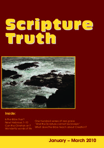 Scripture Truth Inside: Is the Bible True? New! Hebrews 7–10