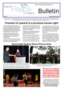 Website: www.sydneypeacefoundation.org.au  Bulletin Issue 35  November-December 2010