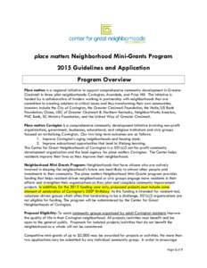 Microsoft Word - Neighborhood Mini Grant Application 2015