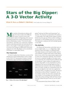 Stars of the Big Dipper: A 3-D Vector Activity Vince H. Kuo and