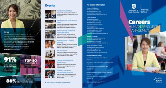 Events  For further information Get Connected Fair Engage with opportunities available to you throughout your study to gain extra