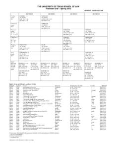 THE UNIVERSITY OF TEXAS SCHOOL OF LAW Freshlaw Grid – Spring 2013 UPDATED: :51 AM SECTION 1 Civ Pro exam: