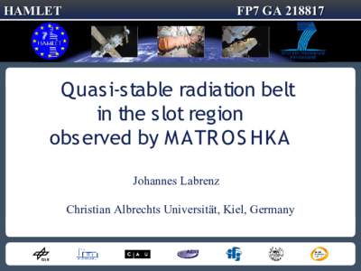HAMLET  FP7 GAQuasi-stable radiation belt in the slot region