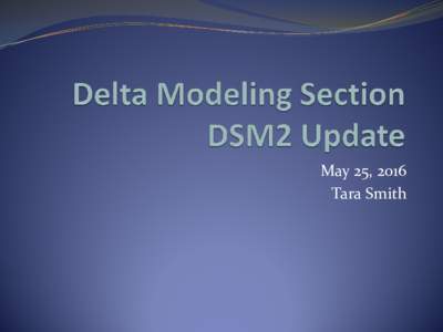 Delta Modeling Section UpDate