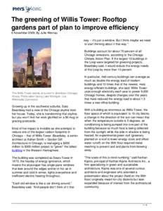 The greening of Willis Tower: Rooftop gardens part of plan to improve efficiency