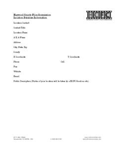 Haywood County Film Commission Location Database Information Location Contact: Contact Title: Location Name: A K A Name: