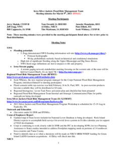 14 Aug 08 IA Interagency Levee Work Group Meeting Minutes