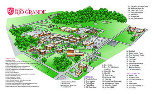 17. Kidd Math & Science Center 18. Bob Evans Farms Hall 19. Davis Career Center 20. Florence Evans Hall 21. Holzer Hall 22. Moulton Hall