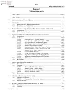 Chapter 07 - Instrumentation and Control Systems - Section 07TOC Table of Contents